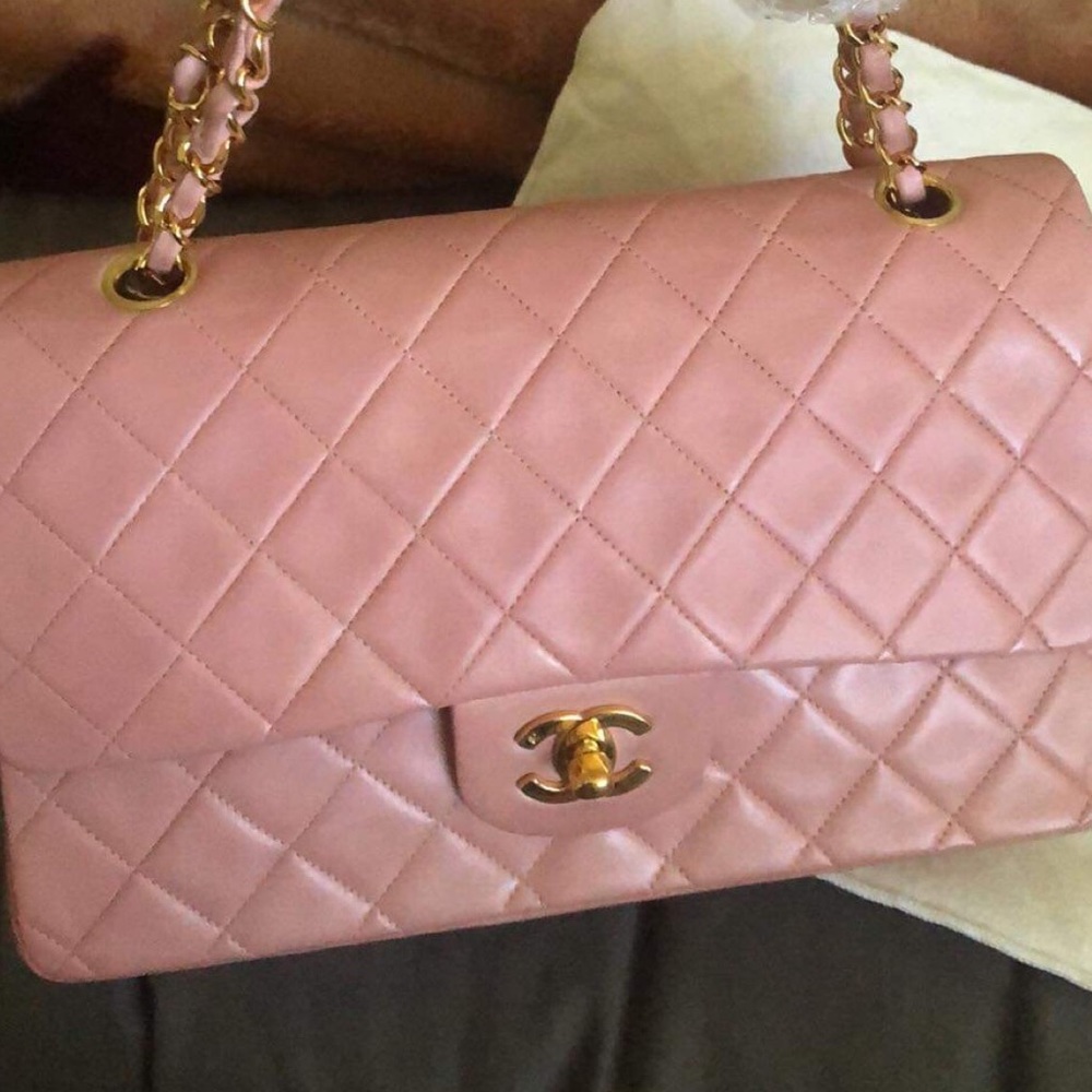 ❌SOLD❌ Vintage Chanel Medium M/L Classic Flap pink - Picture 8 of 14